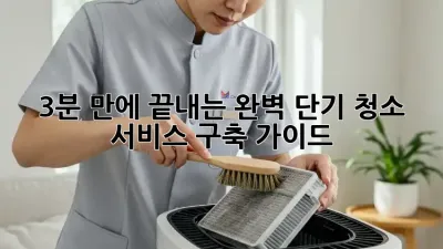 ✨ 3분 만에 끝내는 완벽 단기 청소 서비스 구축 가이드 🧹